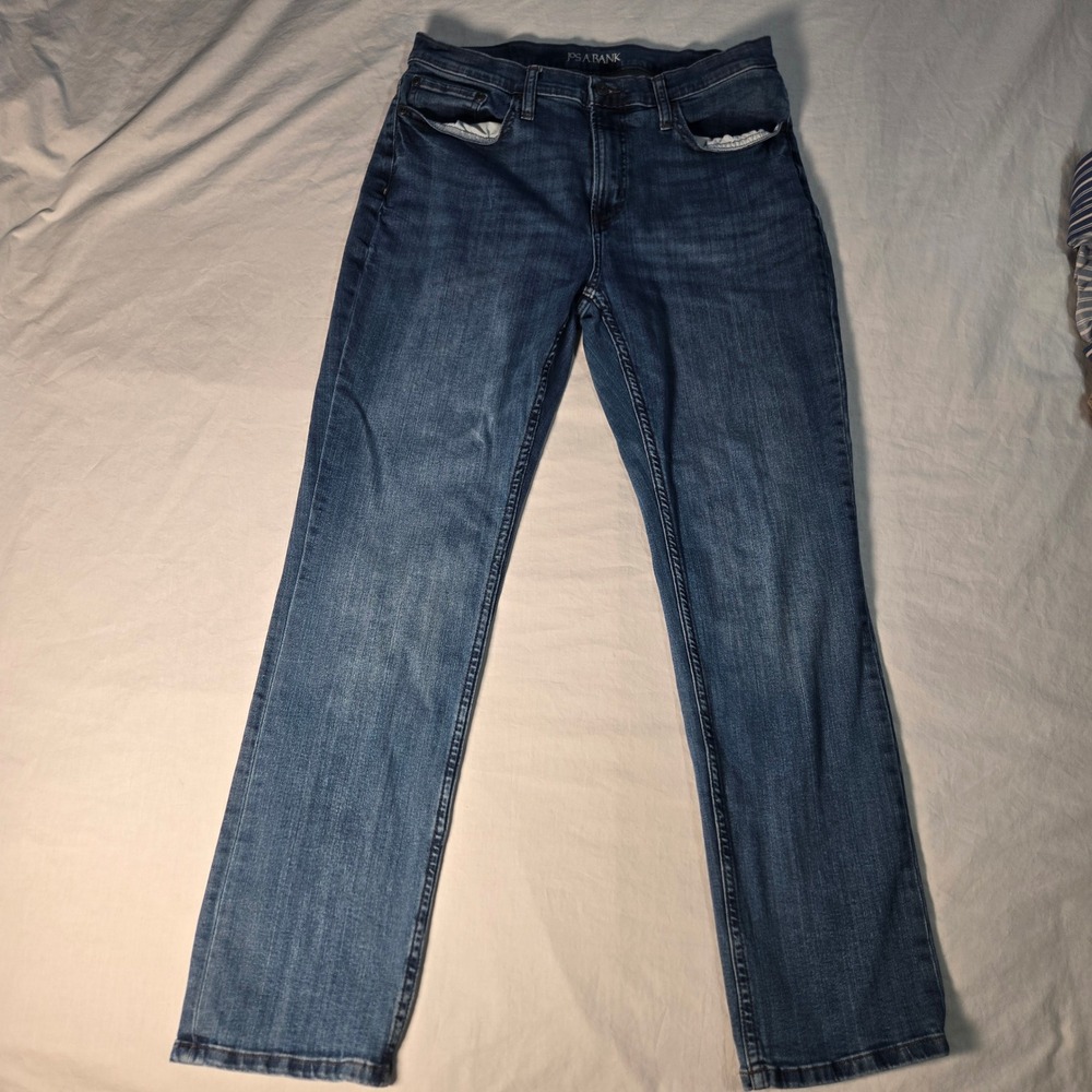 Jos A Bank Jeans Tailored Fit (Tag 34x32)Measures 33x31 Stretch Denim Pants
